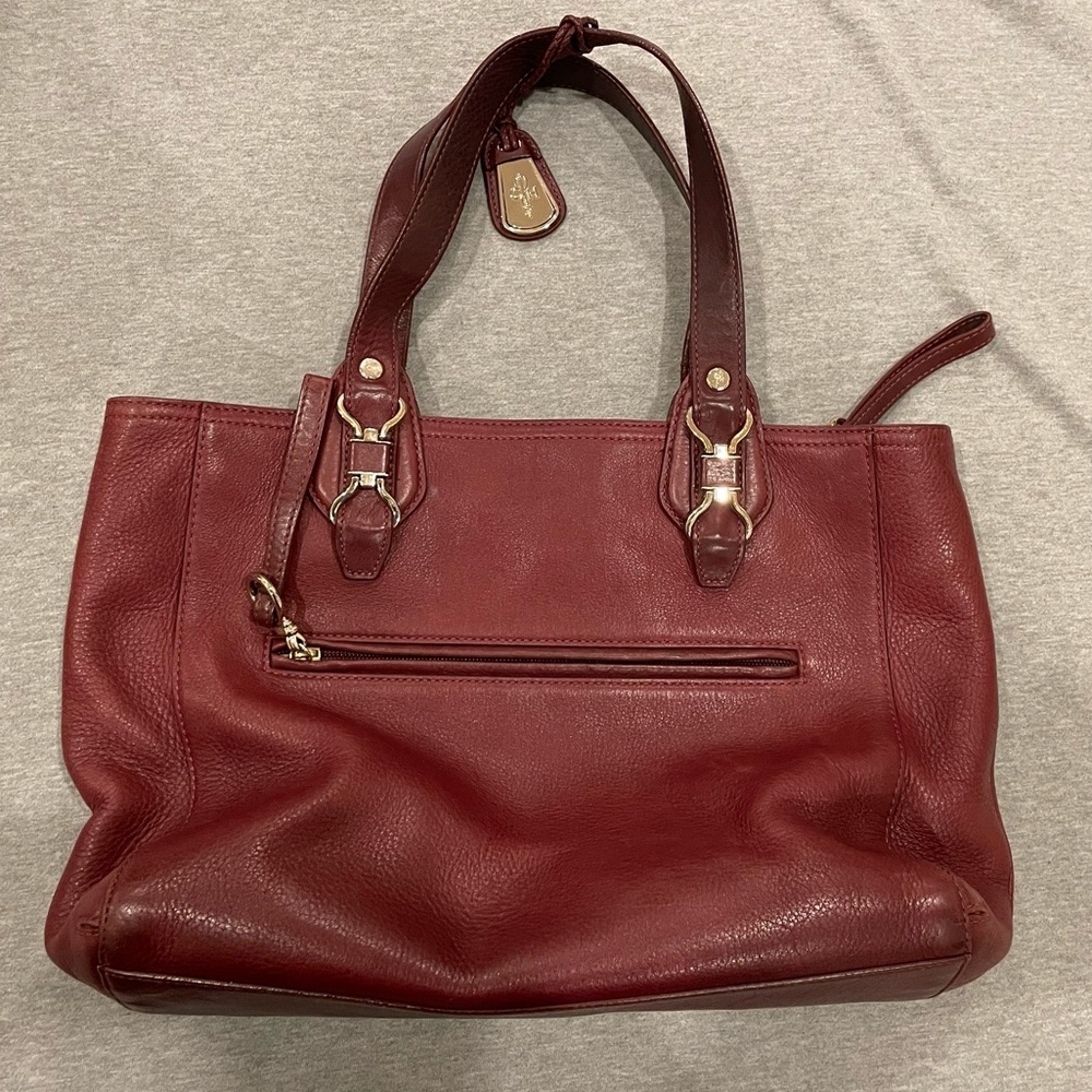 Cole Haan leather handbag, EUC, lovely red tone